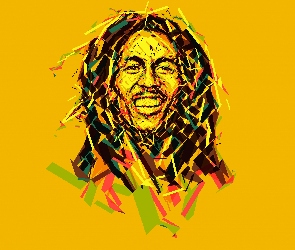 Piosenkarz, Grafika, Bob Marley, Reggae