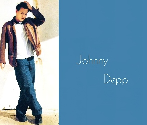 Johnny Depp, brązowa kurtka