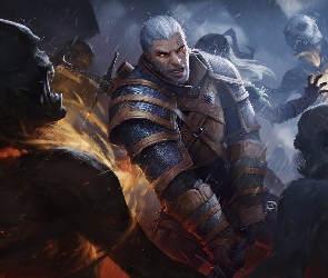 Zombie, Geralt z Rivii, Wiedźmin 3 Dziki Gon, The Witcher 3 Wild Hunt