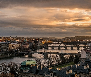 Mosty, Czechy, Praga, Miasto, Rzeka Wełtawa