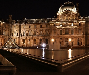 Oświetlone, Francja, Luwr, Paryż, Muzeum Sztuki