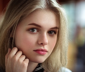 Portret, Blondynka, Kobieta