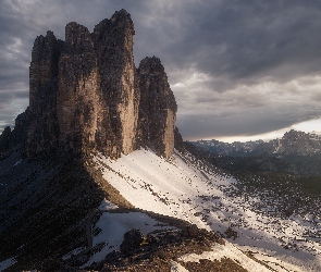Dolomity, Włochy, Tre Cime di Lavaredo, Masyw, Góry