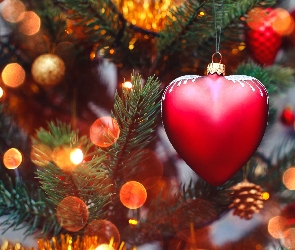 Bombka, Boże Narodzenie, Święta, Serce