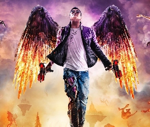 Saints Row Gat out of Hell, Anioł, Gra, Johny Gat Render, Pistolety, Postać, Bitwa, Broń