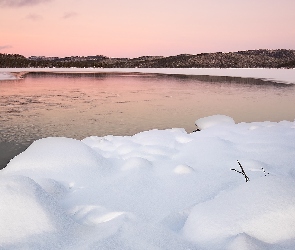 Lód, Śnieg, Zima, Jezioro