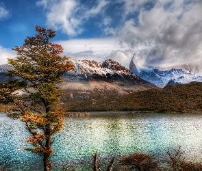 Argentyna, El Chalten, Jezioro, Góry