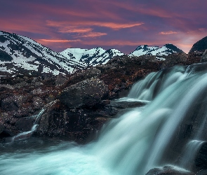 Góry Jotunheimen, Norwegia, Skały, Kamienie, Rzeka