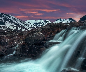 Góry Jotunheimen, Norwegia, Skały, Kamienie, Rzeka