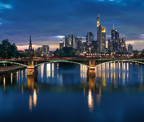Niemcy, Most, Rzeka, Domy, Frankfurt nad Menem