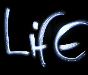 Life, Życie, Napis