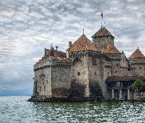 Zamek Chillon, Szwajcaria, Kanton Vaud, Jezioro Genewskie