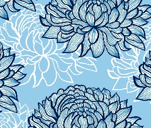 Niebieskie, Kwiaty, Tekstura, Tło