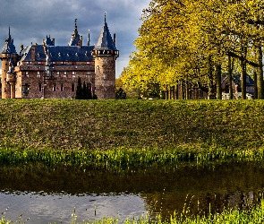 Zamek De Haar, Park, Holandia, Haarzuilens, Gmina Utrecht, Drzewa