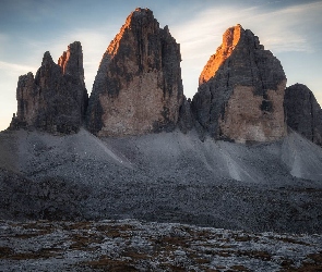 Włochy, Tre Cime di Lavaredo, Góry, Masyw