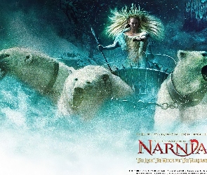 królowa śniegu, powóz, śnieg, niedźwiedzie, The Chronicles Of Narnia