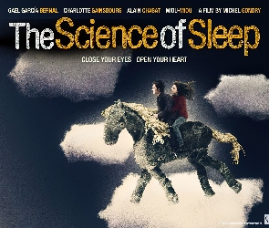 The Science Of Sleep, ludzie, chmury, niebo, koń