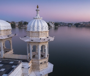 Indie, Udajpur, Jezioro Pichola, Stan Radżastan, Radżastan, Stan, Udaipur, Hotel, Indie, Taj Lake Palace
