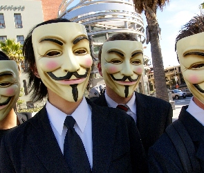Mężczyźni, Maska Guya Fawkesa, Anonymous, Maski