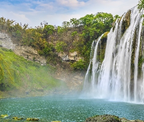 Wodospad, Chiny, Roślinność, Huangguoshu Falls, Rzeka Haishui He