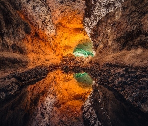 Wyspy Kanaryjskie, Hiszpania, Jaskinia Cueva de los Verdes, Wyspa Lanzarote