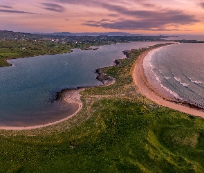 Góra, Plaża, Wybrzeże, Irlandia, Morze, Ben Bulben, Hrabstwo Sligo, Streedagh Beach