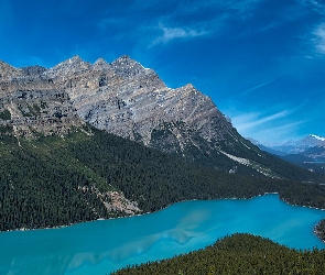 Góry, Canadian Rockies, Kanada, Peyto Lake, Park Narodowy Banff, Jezioro