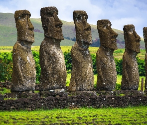 Moai, Posągi, Chile, Wyspa Wielkanocna