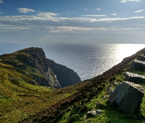 Szlak, Skały, Morze, Wild Atlantic Way, Donegal, Droga, Irlandia, Kamienie