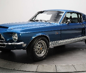 Zabytkowy, 1968, Ford Mustang Shelby GT500 KR, Niebieski