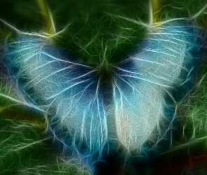Niebieski, Fractalius, Motyl