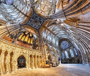 Anglia, Lincoln, Wnętrze, Panorama sferyczna, Kościół Błogosławionej Dziewicy Marii, Katedra