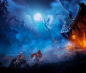 Trine 4 The Nightmare Prince, Gra, Rycerz Pontiusz, Dom, Postacie, Złodziejka Zoya, Noc