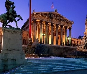 Parlamentu, Pałac, Austria, Wiedeń