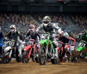 Motocykle, Wyścig, Gra, Monster Energy Supercross 4
