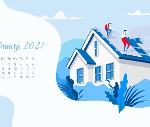Dom, 2021, Kalendarz, Luty