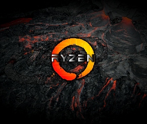 Logo, Ciemne tło, Ryzen, Napis, Procesory