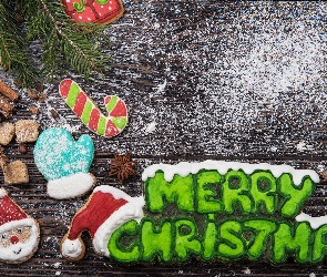 Boże Narodzenie, Cynamon, Merry Christmas, Pierniczki, Napis