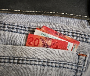 Pieniądze, Dżinsy, Banknoty, Spodnie, Kieszeń, Pasek