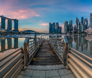 Singapur, Most, Zatoka Marina Bay, Wieżowce, Hotel Marina Bay Sands