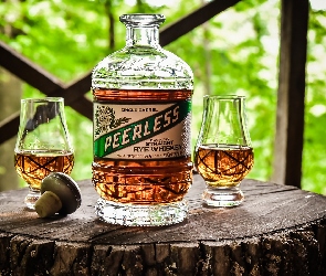Kentucky Peerless Rye Whiskey, Kieliszki, Butelka