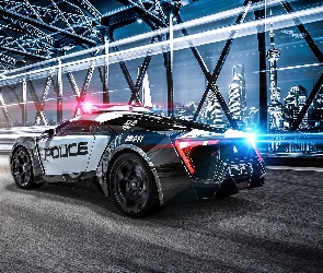 Samochód policyjny, Most, Lykan HyperSport