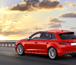 Czerwone, Sportback, Audi S3