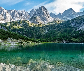 Porośnięte, Austria, Mieming Range, Jezioro Seebensee, Góry
