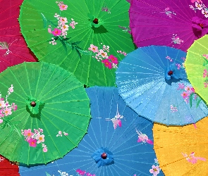 Parasolki, Kolorowe, Chińskie