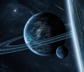 Gwiazdy, Kosmos, Planety, Pierścienie