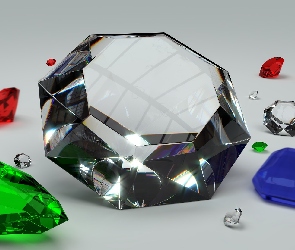 Rubin, Ametyst, Szlachetne, Kamienie, Diament, Szmaragd