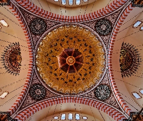 Sklepienie, Turcja, Stambuł, Meczet Sulejmana