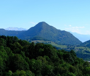 Góry, Lasy, Dolina, Zielone, Drzewa