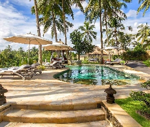 Hotel, Viceroy Bali, Indonezja, Palmy, Bali, Basen